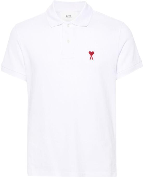 26SS 아미 스몰 하트 로고 폴로 셔츠 BFUPL001D760100 WHITE