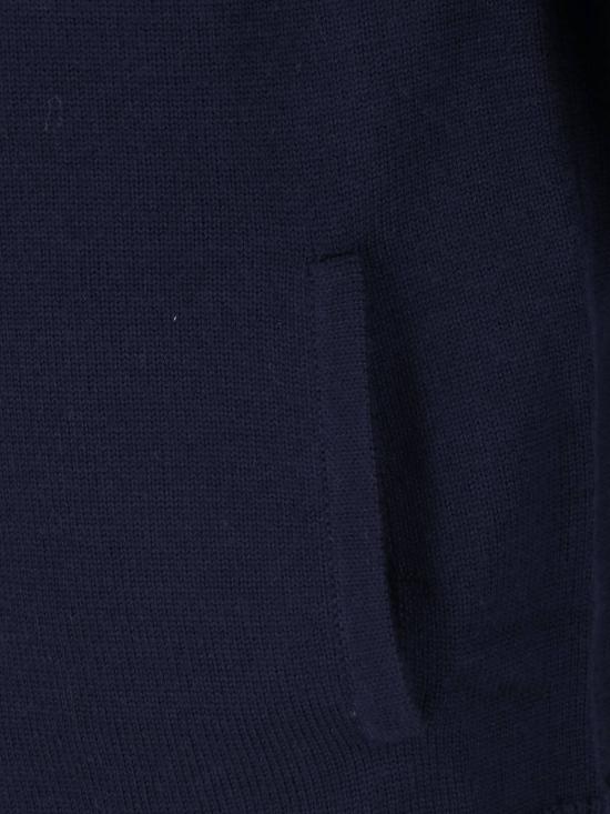 26FW 카사블랑카 집업 니트 M PF26 KW 845 01 NAVY Blue - CASABLANCA