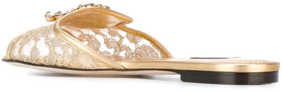 26SS 돌체앤가바나 레이스 슬리퍼 CQ0023AE63780997 GOLD - DOLCE & GABBANA