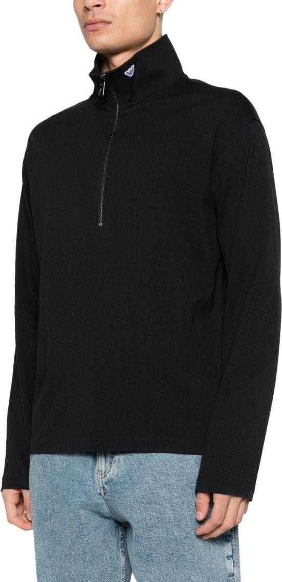 26SS 엠포리오 아르마니 집업 니트 EM004747AF17659UC001 BLACK - EMPORIO ARMANI