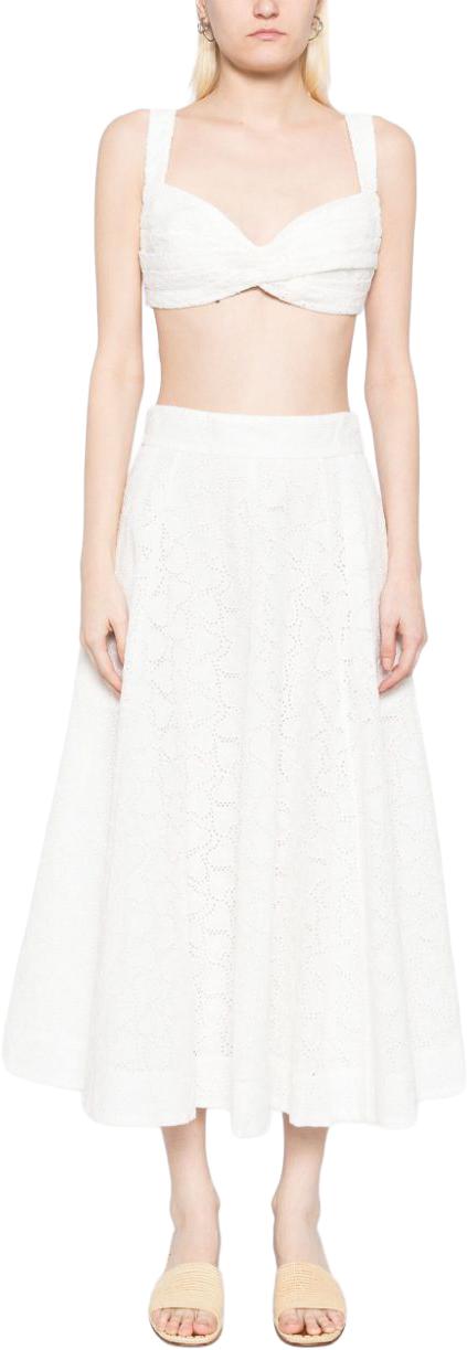 25SS 짐머만 민소매 티셔츠 2545TR251IVO WHITE - ZIMMERMANN