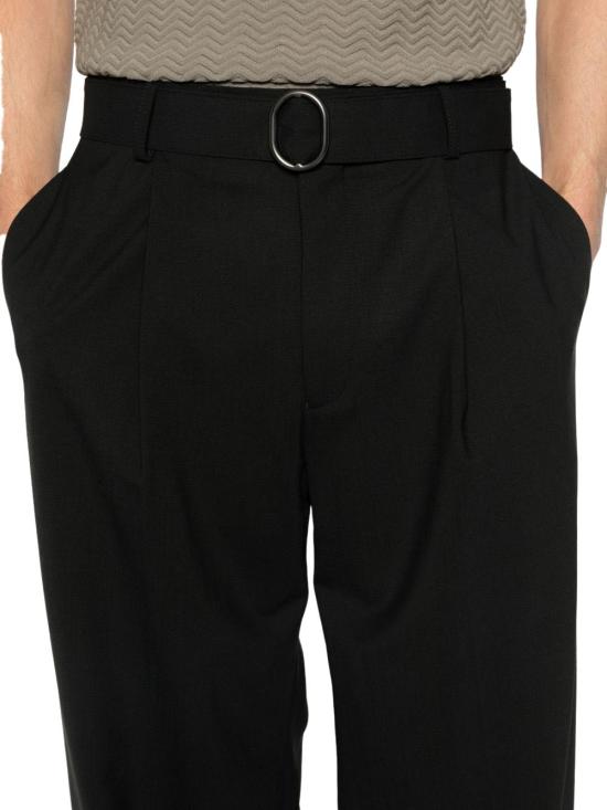 26SS 엠포리오 아르마니 스트레이트 팬츠 EM004768TE19332UC001 BLACK - EMPORIO ARMANI