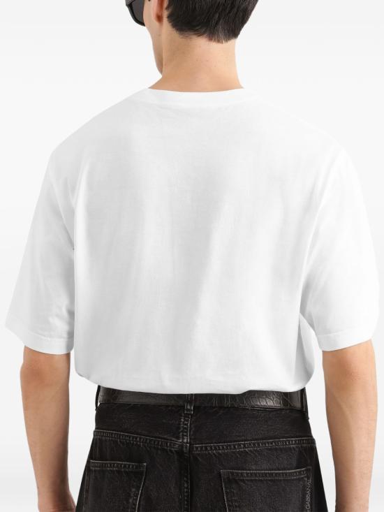 26FW 돌체앤가바나 반팔 티셔츠 G8PN9Z G7Q1WW0800 Bianco - DOLCE & GABBANA