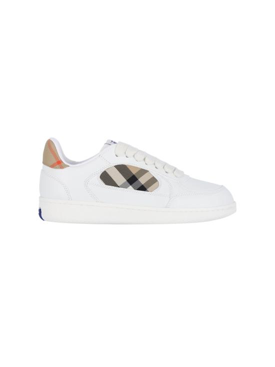 26FW 버버리 레더 체크 테라스 스니커즈 8108654 A1464 White