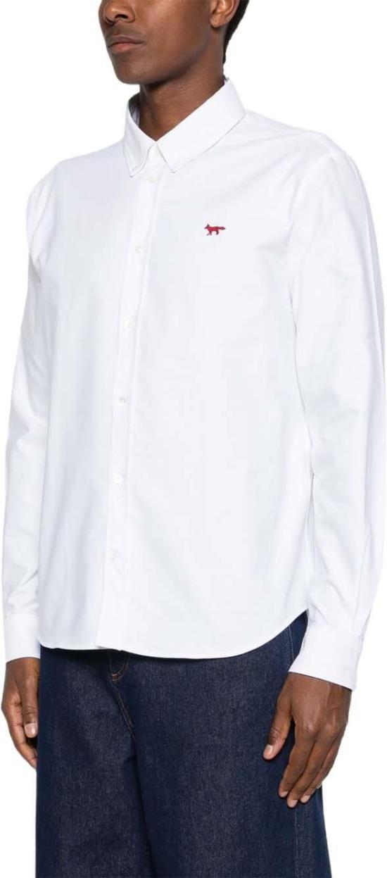 26SS 메종키츠네 긴팔 셔츠 QM00426WC5062P100 WHITE - MAISON KITSUNE