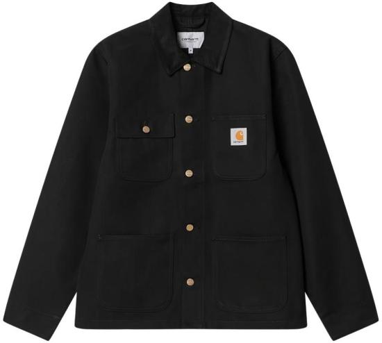 26FW 칼하트 언라인드 디어본 캔버스 미시건 초어 코트 I03151900E02 BLACK