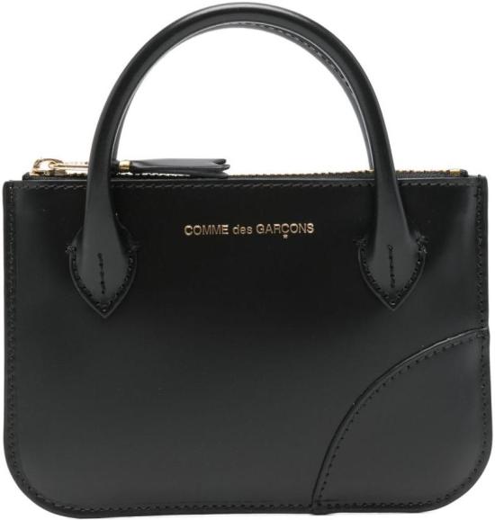 26SS 꼼데가르송 클래식 레더 라인 파우치 SA8100HA1 BLACK