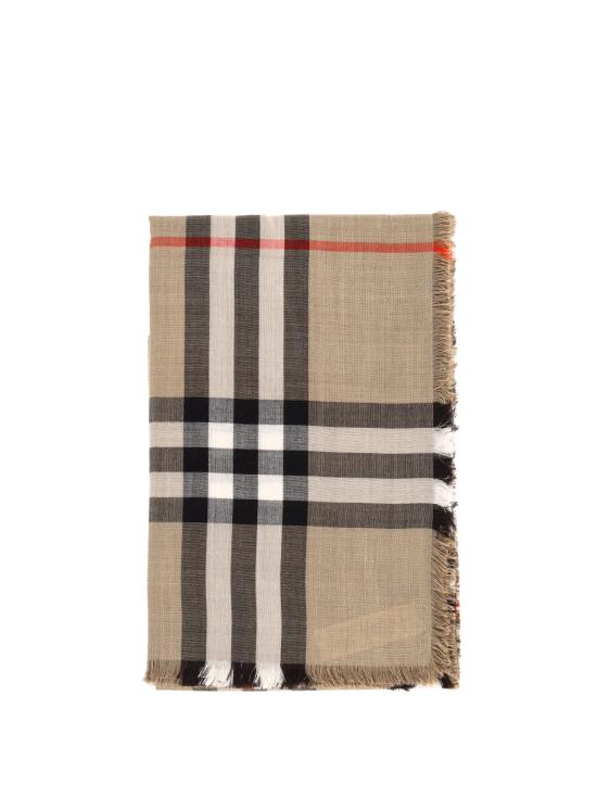 26FW 버버리 리버시블 체크 울 실크 스카프 8116748 C3264 BEIGE - BURBERRY