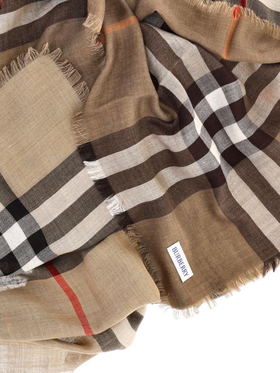 26FW 버버리 리버시블 체크 울 실크 스카프 8116748 C3264 BEIGE - BURBERRY