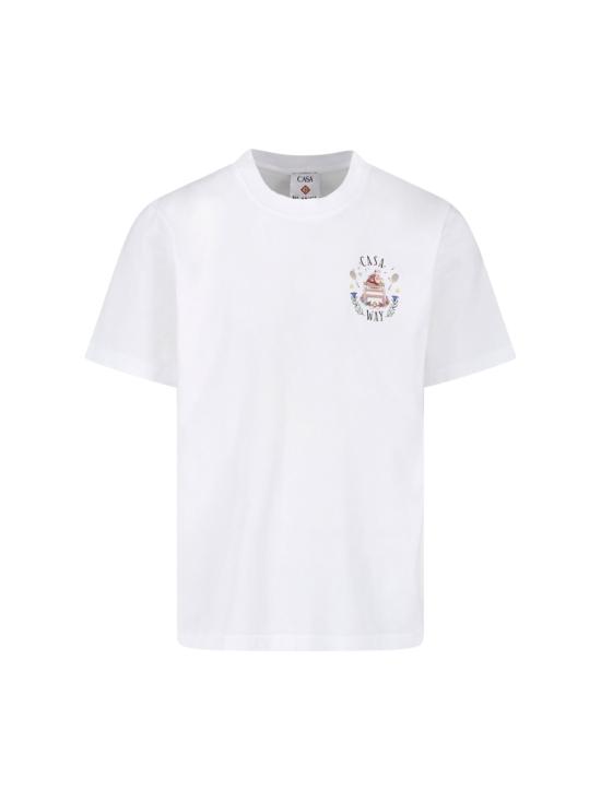 26FW 카사블랑카 반팔 티셔츠 M PF26 JTS 001 05 CASAWAY White