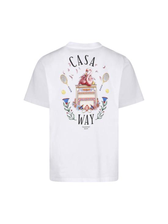 26FW 카사블랑카 반팔 티셔츠 M PF26 JTS 001 05 CASAWAY White - CASABLANCA