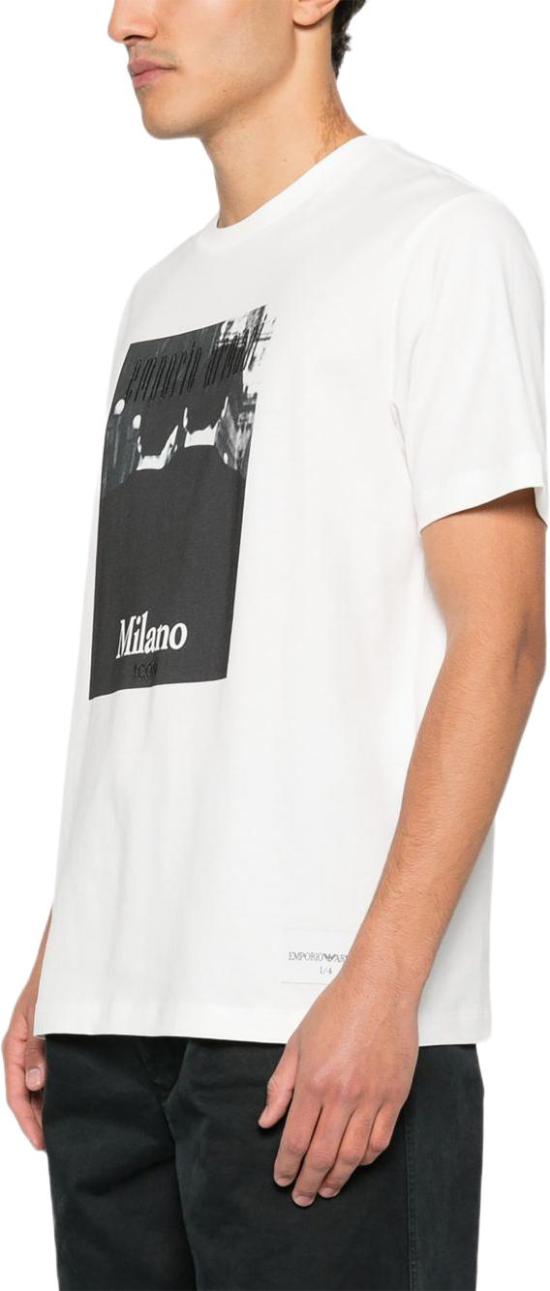 26SS 엠포리오 아르마니 반팔 티셔츠 EM004751AF23082F0041 WHITE - EMPORIO ARMANI