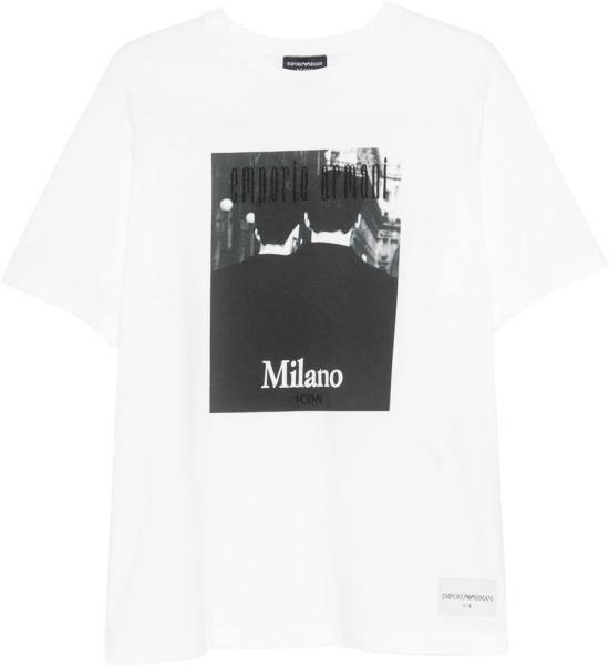 26SS 엠포리오 아르마니 반팔 티셔츠 EM004751AF23082F0041 WHITE