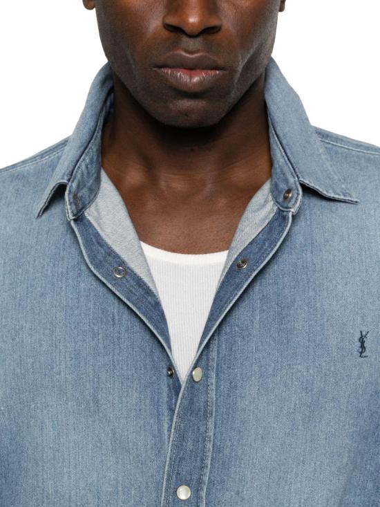 26SS 생로랑 데님 셔츠 862246Y29YA4428 BLUE - SAINT LAURENT