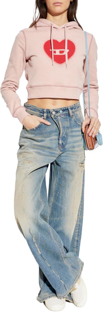 26SS 디젤 후드 티셔츠 A219520NSEX33L PINK - DIESEL