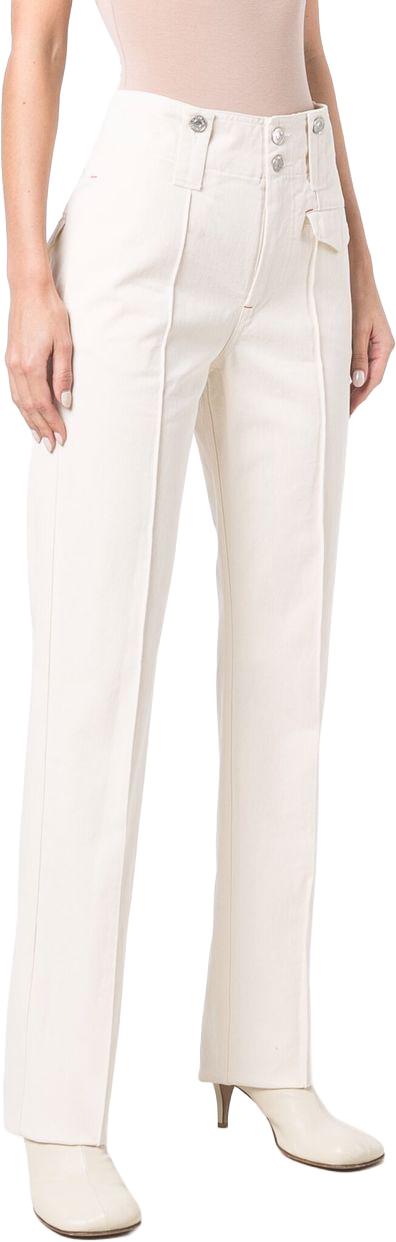  이자벨마랑 스트레이트 팬츠 PA202121H016IDILIROK23EC WHITE - ISABEL MARANT