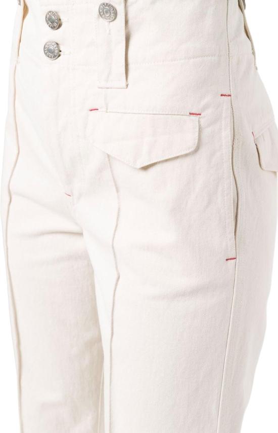  이자벨마랑 스트레이트 팬츠 PA202121H016IDILIROK23EC WHITE - ISABEL MARANT