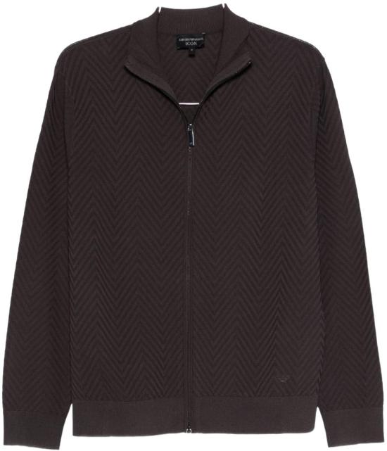 26SS 엠포리오 아르마니 집업 니트 EM004670AF23759U8168 BLACK