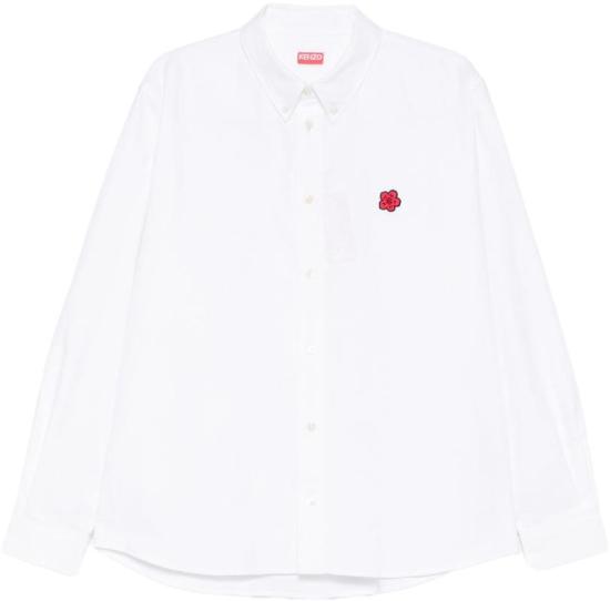 26SS 겐조 보케 플라워 엠브로이더드 캐주얼 셔츠 FG55CH4109LO01 WHITE