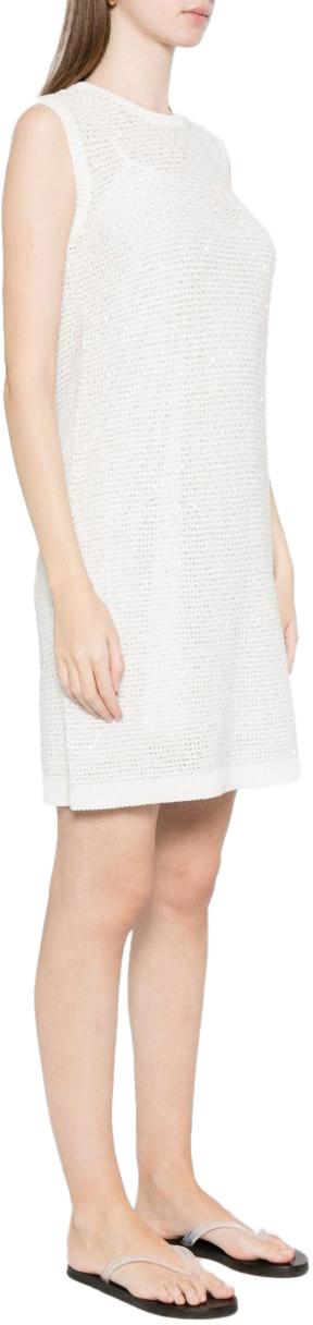 26SS 파비아나 필리피 시퀸 코튼 테이프 미니 드레스 ABD276F593M120VR1 WHITE - FABIANA FILIPPI