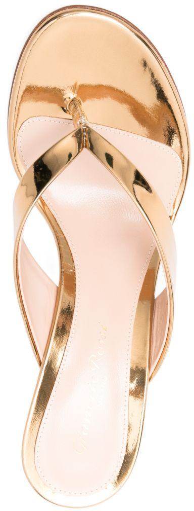 26SS 지안비토로시 뮬/슬리퍼 G1013870RICMETMEKO GOLD - GIANVITO ROSSI