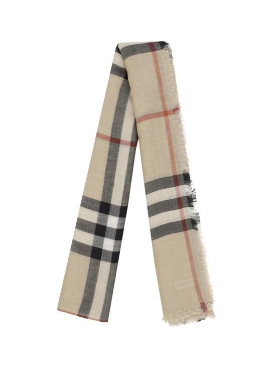 26FW 버버리 체크 스카프 8097026 A2021 Beige - BURBERRY