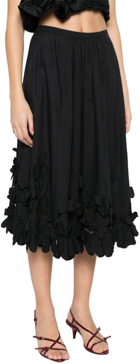 25SS 포르테포르테 미디 스커트 13607MYSKIRT8012 BLACK - FORTE FORTE