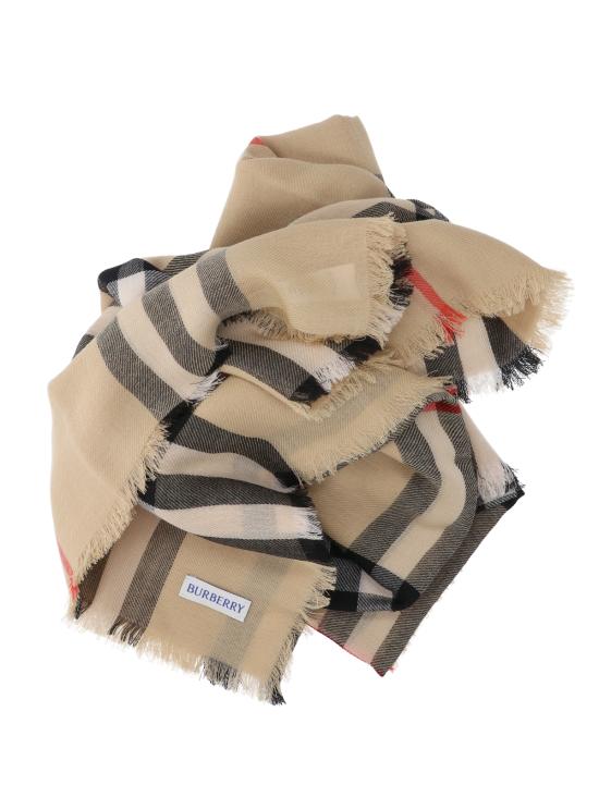 26FW 버버리 체크 울 스카프 8122127 A2021 Beige - BURBERRY