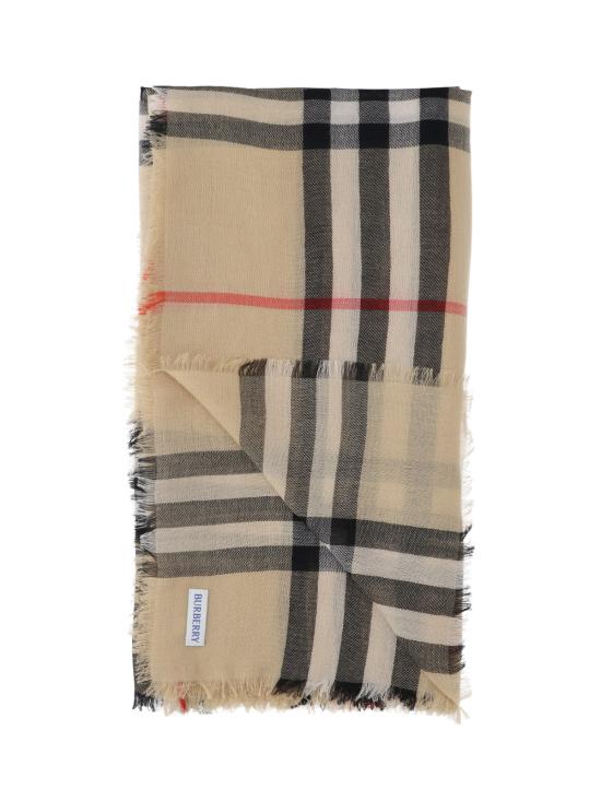 26FW 버버리 체크 울 스카프 8122127 A2021 Beige - BURBERRY