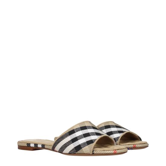 26SS 버버리 체크 패치 슬라이드 8119528 - BURBERRY