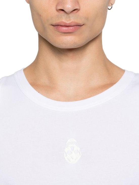  알렉산더 맥퀸 민소매 티셔츠 815098QXAA99000 WHITE - ALEXANDER MCQUEEN