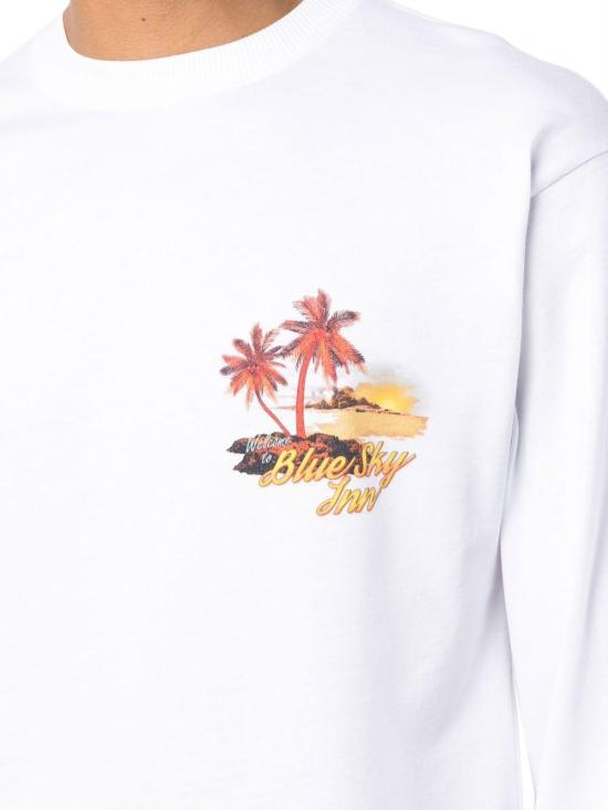 블루스카이인 긴팔 티셔츠 BS2203LS007WHITE - BLUE SKY INN
