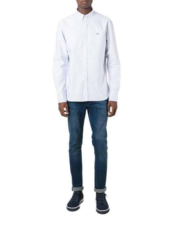 25FW 메종키츠네 폭스 헤드 레귤러 폴로 티셔츠 PM00303KM03400413 BLUE - MAISON KITSUNE