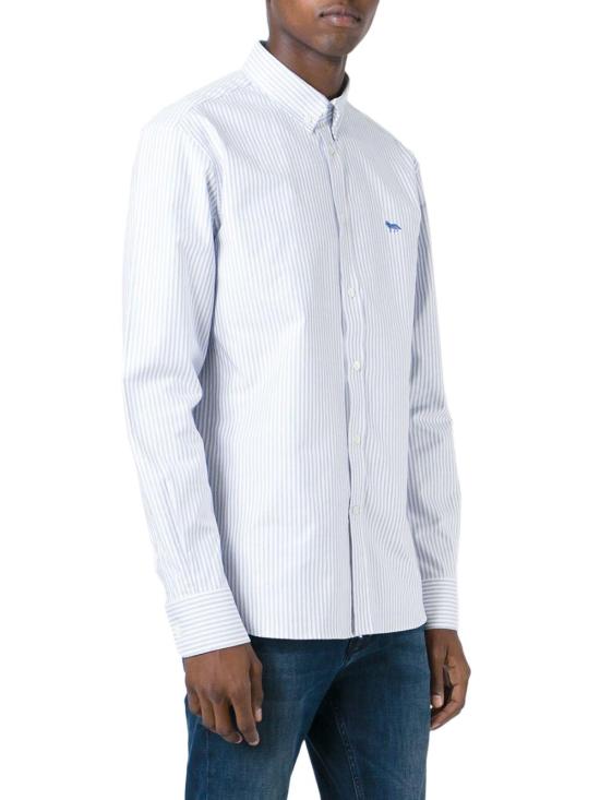 25FW 메종키츠네 폭스 헤드 레귤러 폴로 티셔츠 PM00303KM03400413 BLUE - MAISON KITSUNE