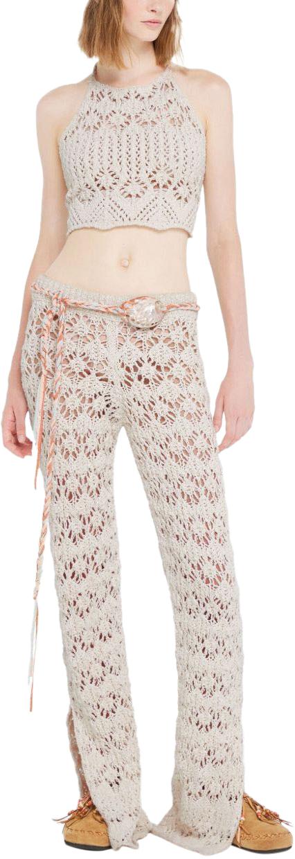 26SS 알라누이 민소매 티셔츠 LWHT010R26KNI001OFOF WHITE - ALANUI
