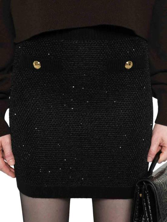 25FW 엘리자베타프랜치 숏 스커트 GK23T57E2110 BLACK - ELISABETTA FRANCHI