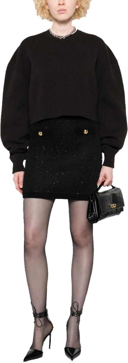25FW 엘리자베타프랜치 숏 스커트 GK23T57E2110 BLACK - ELISABETTA FRANCHI