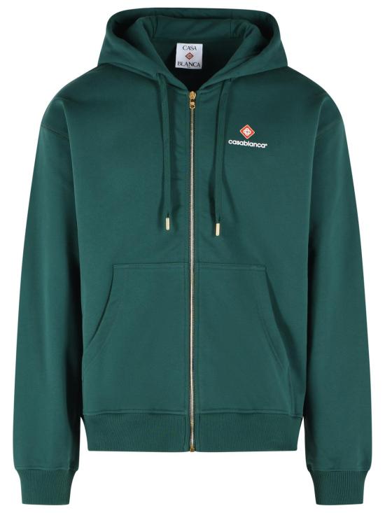26FW 카사블랑카 후드 티셔츠 M PF26 JTP 512 01GREEN LOOPBACK CASABLANCA SPORT TYPE Green