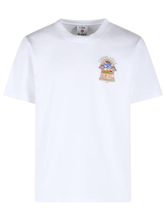 26FW 카사블랑카 반팔 티셔츠 M PF26 JTS 001 08WHITE JERSEY EGYPTIAN ARCH White