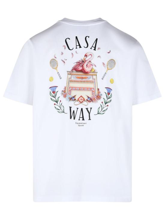 26FW 카사블랑카 반팔 티셔츠 M PF26 JTS 001 05WHITE JERSEY CASAWAY White - CASABLANCA