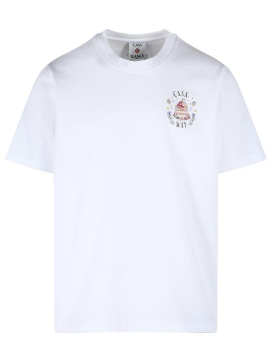 26FW 카사블랑카 반팔 티셔츠 M PF26 JTS 001 05WHITE JERSEY CASAWAY White