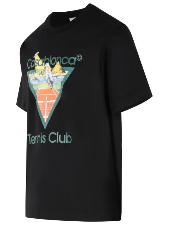 26FW 카사블랑카 반팔 티셔츠 M PF26 JTS 001 19BLACK JERSEY TENNIS CLUB TRIANGLE Black - CASABLANCA
