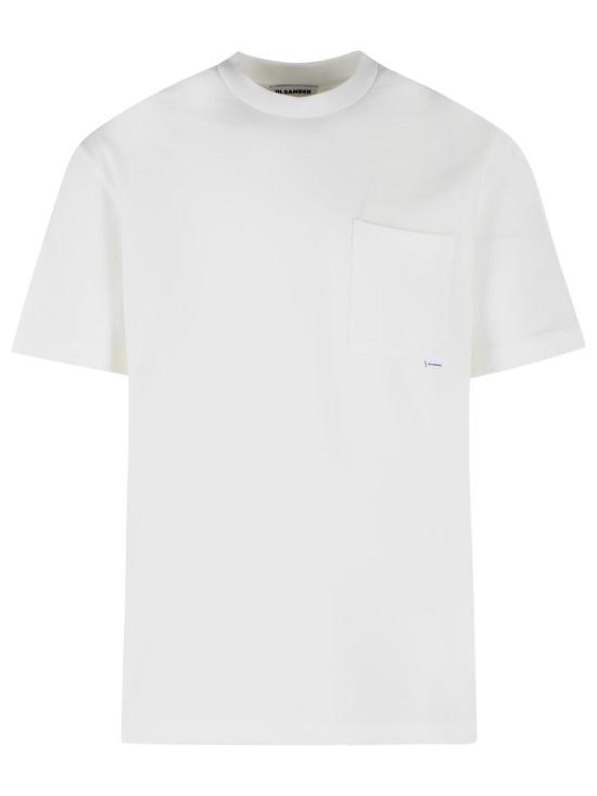 26FW 질샌더 반팔 티셔츠 J22GC0270 J20256100 White