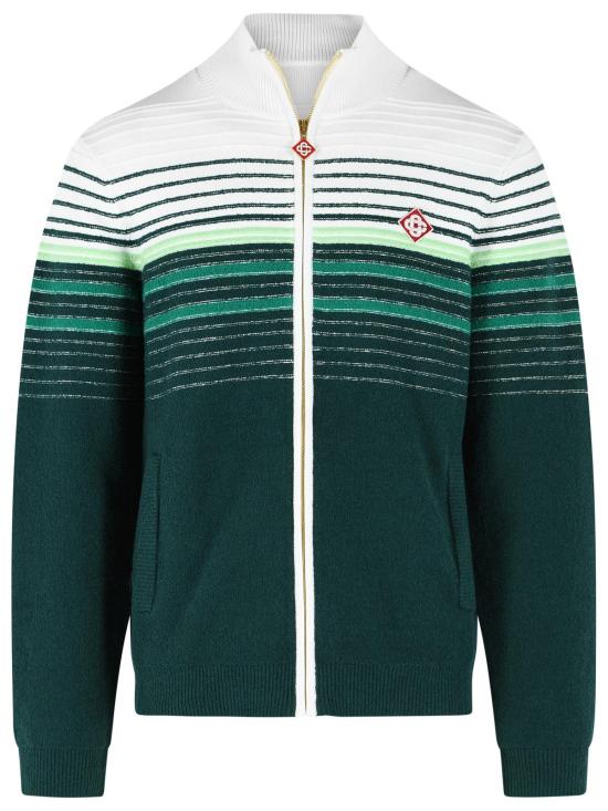 26FW 카사블랑카 봄버 자켓 M PF26 KW 1419 01COTTON BLEND WHITE GREEN White