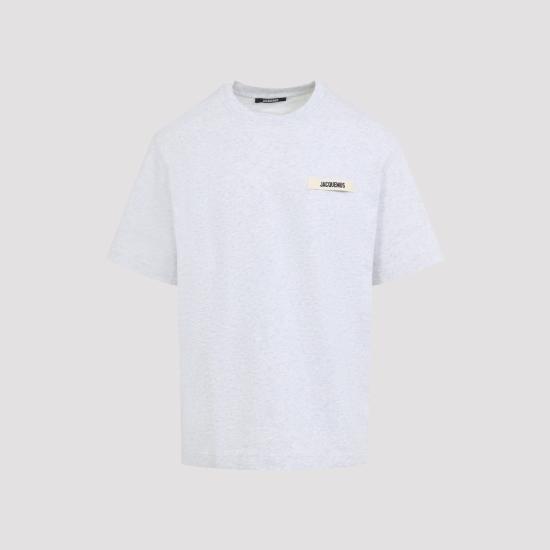 26FW 자크뮈스 그로그랭 로고 티셔츠 TSM00133AJ00226 950 GREY - JACQUEMUS