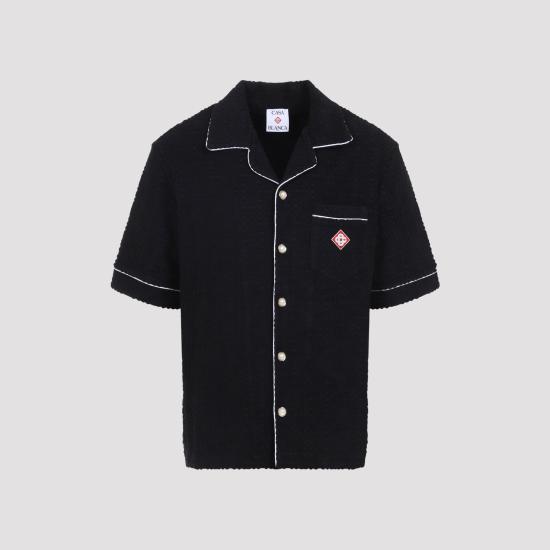 26FW 카사블랑카 반팔 셔츠 MPF26SH08502 BLACK