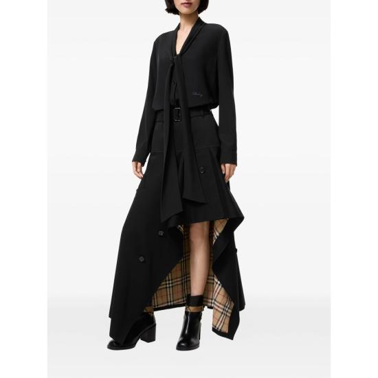 26FW 버버리 롱 스커트 8129543 HEATHER A1189 BLACK - BURBERRY