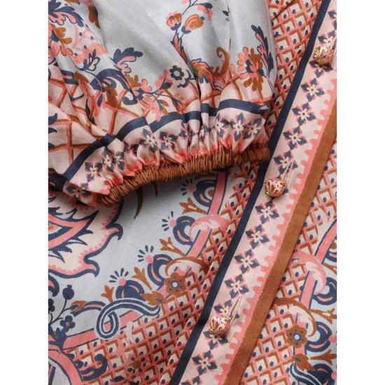 26FW 짐머만 블라우스 4461TSS261 BLUE BLUE ORANGE - ZIMMERMANN