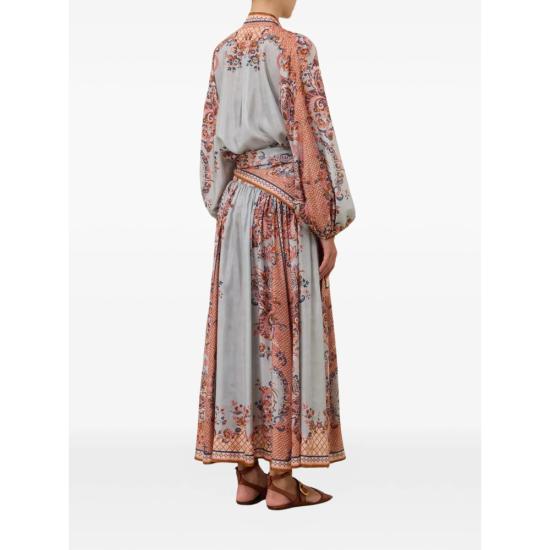 26FW 짐머만 블라우스 4461TSS261 BLUE BLUE ORANGE - ZIMMERMANN