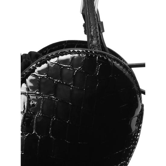 26FW 로테이트 토트백 116427100 PATENT CRO 100 BLACK - ROTATE